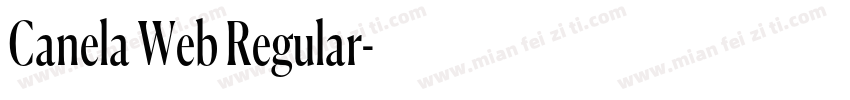 Canela Web Regular字体转换